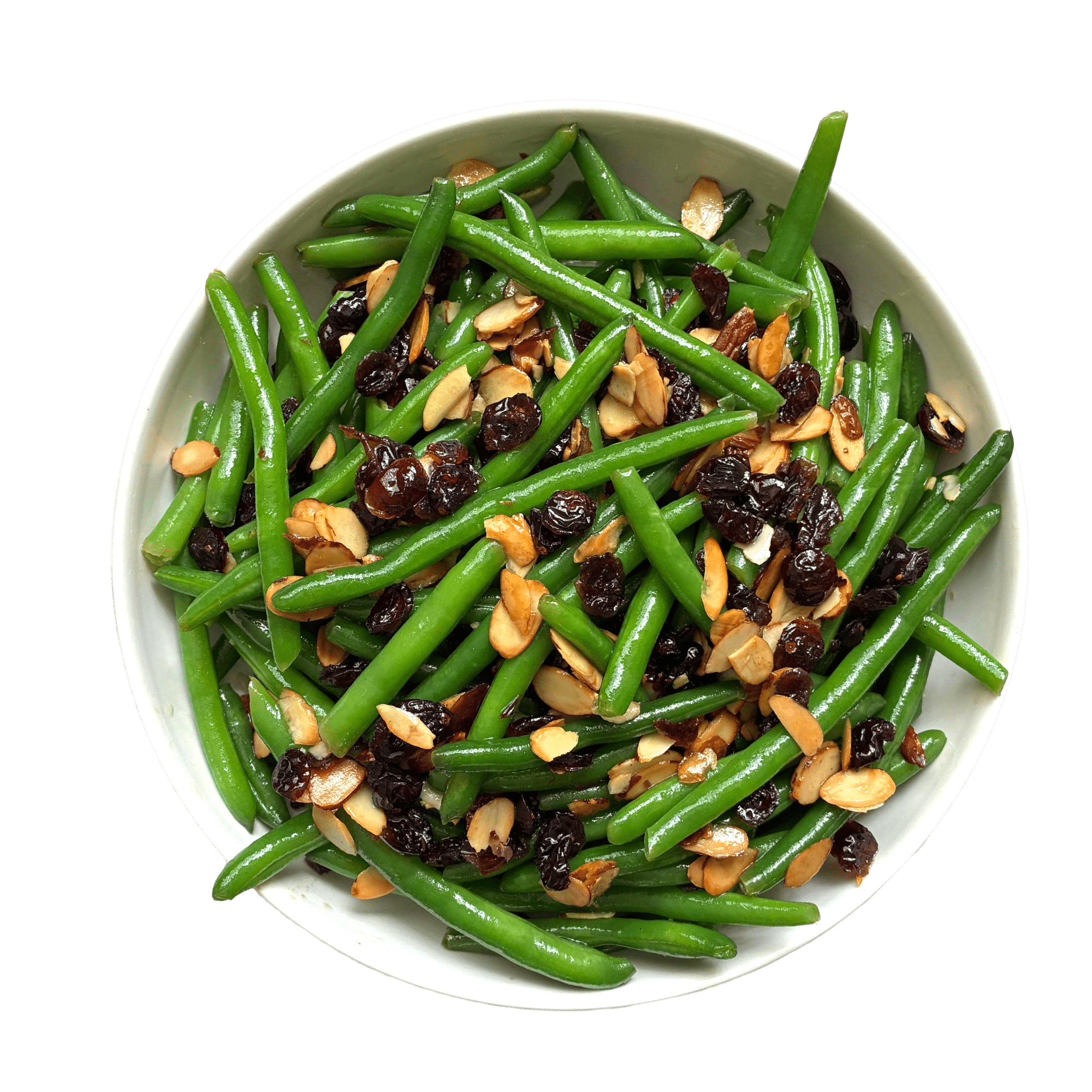 Green Beans with Toasted Almonds & Cranberries: