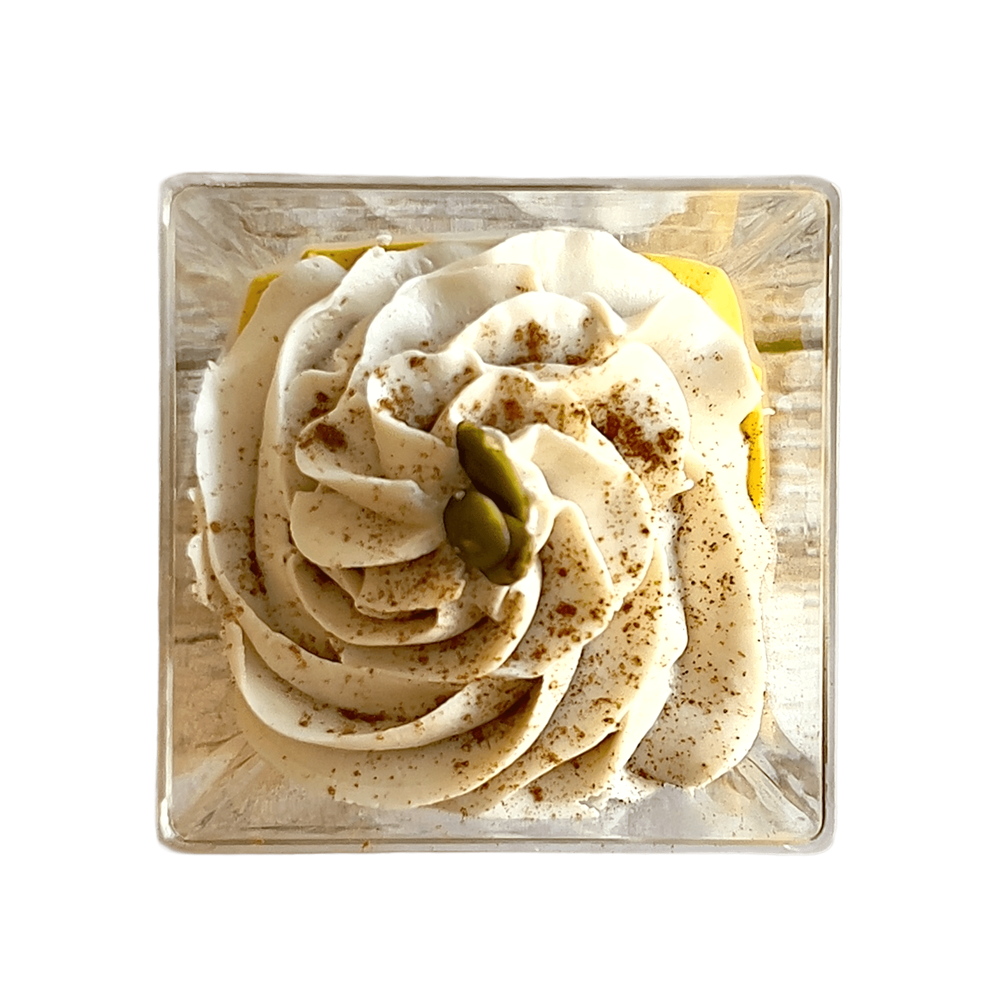 “Raw” Pumpkin Vanilla Shooter Cup:
Organic Coconut Meat, Org. Pumpkin (not raw), Org. Cashews, Org. Agave, Coconut Oil, Vanilla Extract, Cinnamon, Ginger, All Spice, Nutmeg, Cloves, Himalayan Pink Salt