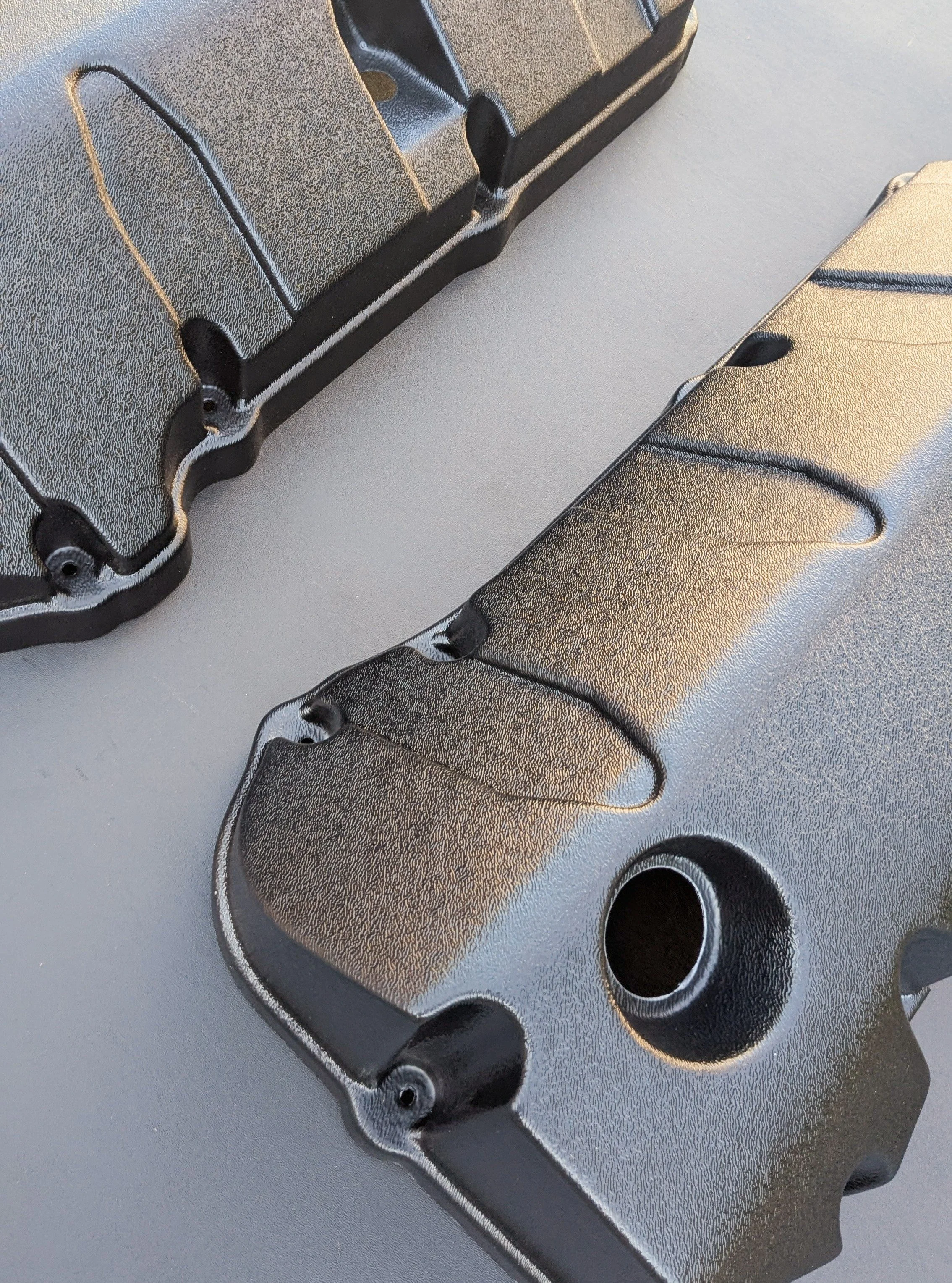 Available now! 🎉- Gen 3 Coyote engine dressup kit

Valve cover covers to cover your covers. 
Clean, concise clutter concealment - 

We&rsquo;ve got you covered :)

Looking for an easy way to upgrade the look of your Gen 3 Coyote engine? These valve 