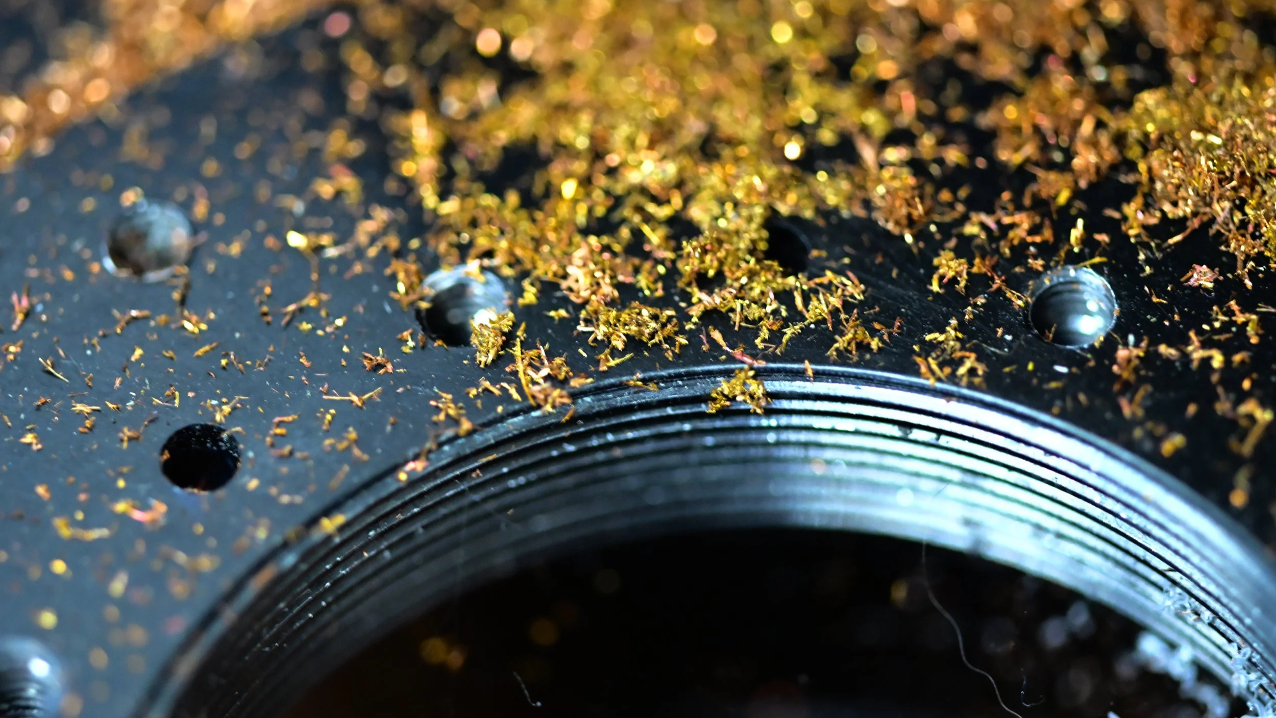 Geometric drawing of an outline square with sections divided by vertical, horizontal, and half circle lines.