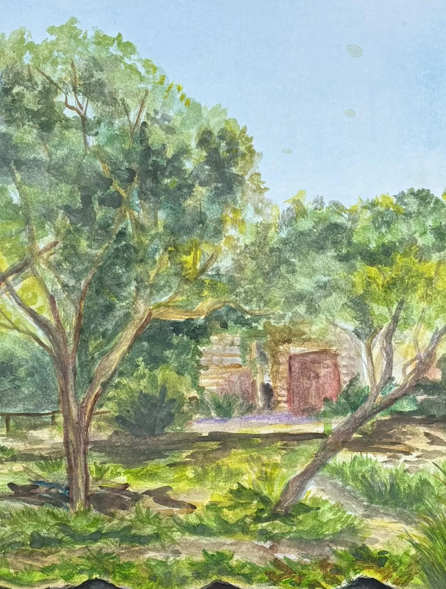 Watercolour study of Old Noarlunga