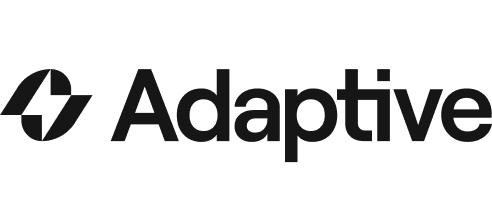 Adaptive logo featuring a stylized geometric shape and the word 'Adaptive'