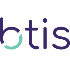 Partial view of the word 'hitis' with a stylized logo incorporating a curved shape in teal and purple colors