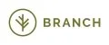 Logo with a circular emblem containing the letter 'B' and the word 'BRANCH' next to it.
