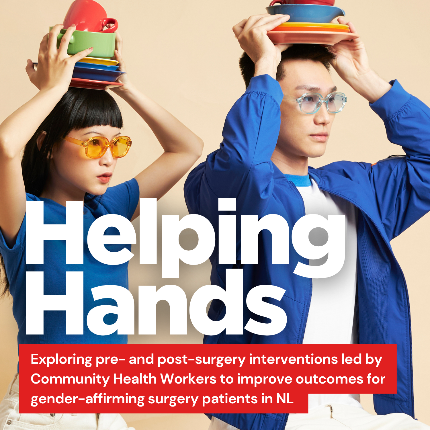 Two stylish community health workers carrying meal supplies