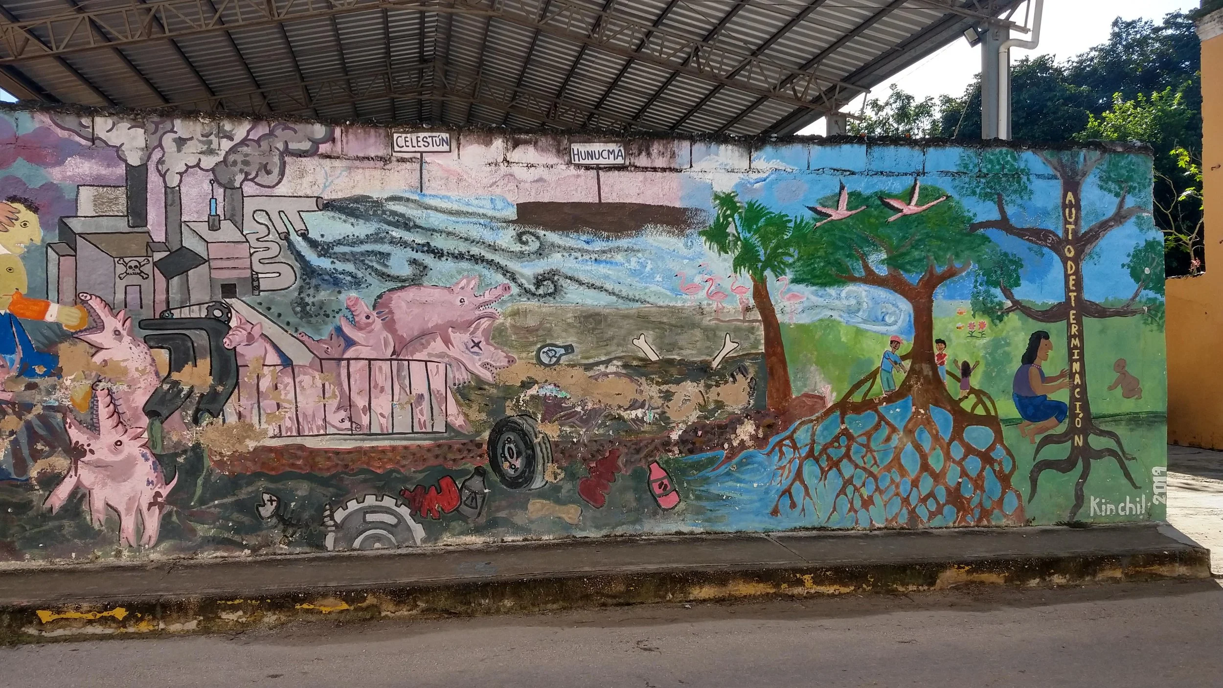 Kinchil has a population of approximately 7,530 inhabitants, while pork mega-farms can house more than 50,000 pigs in crowded sheds with concrete floors and no access to nature. 

Farmers in Kinchil are engaged in legal disputes with Kekén, a company