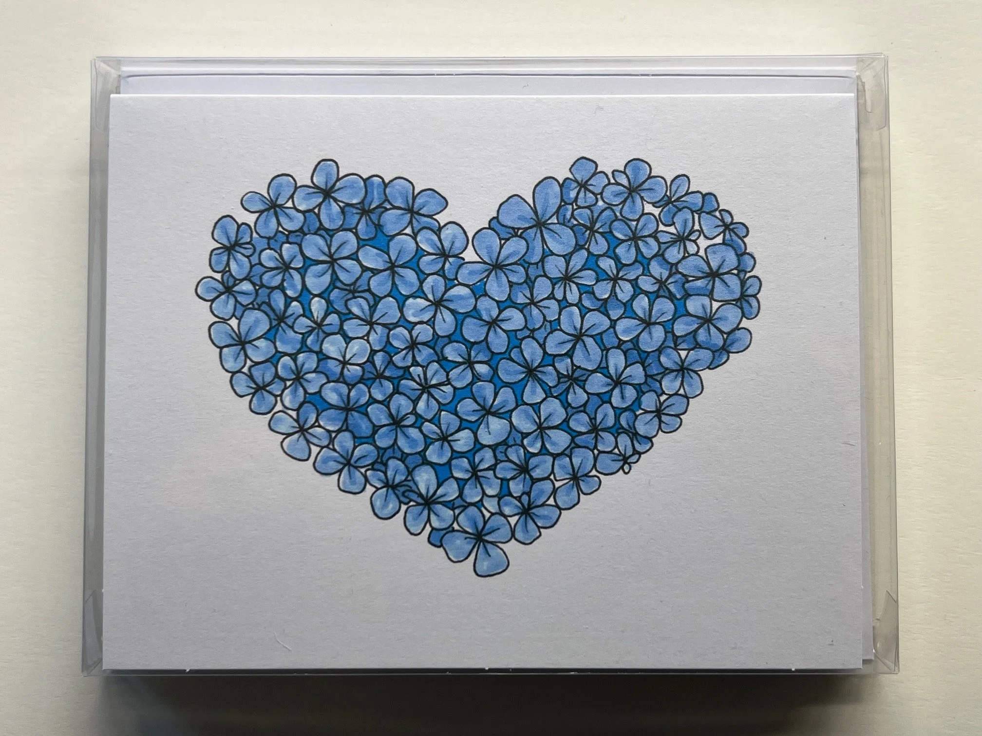 Hydrangea Heart notecards