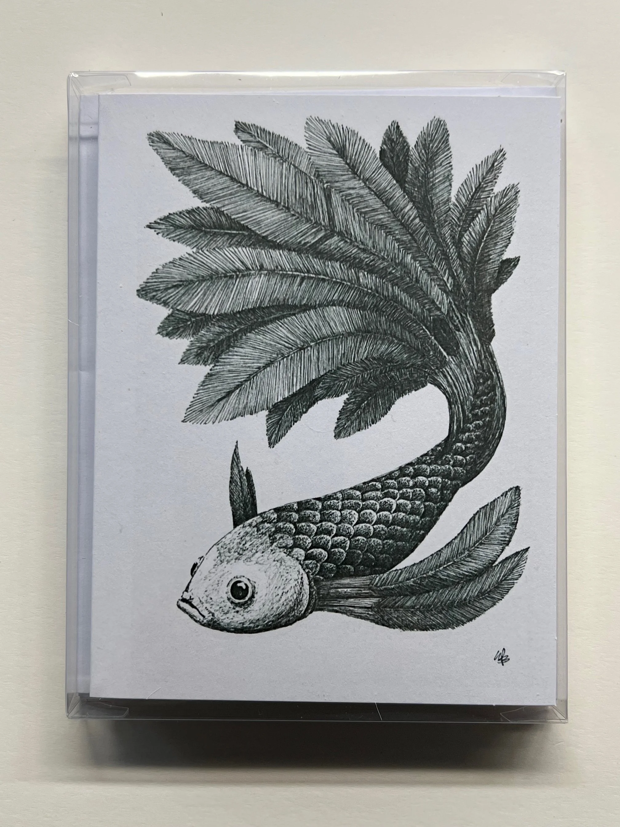 Feather Fish notecards
