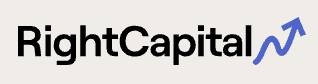 RightCapital logo with blue upward arrow