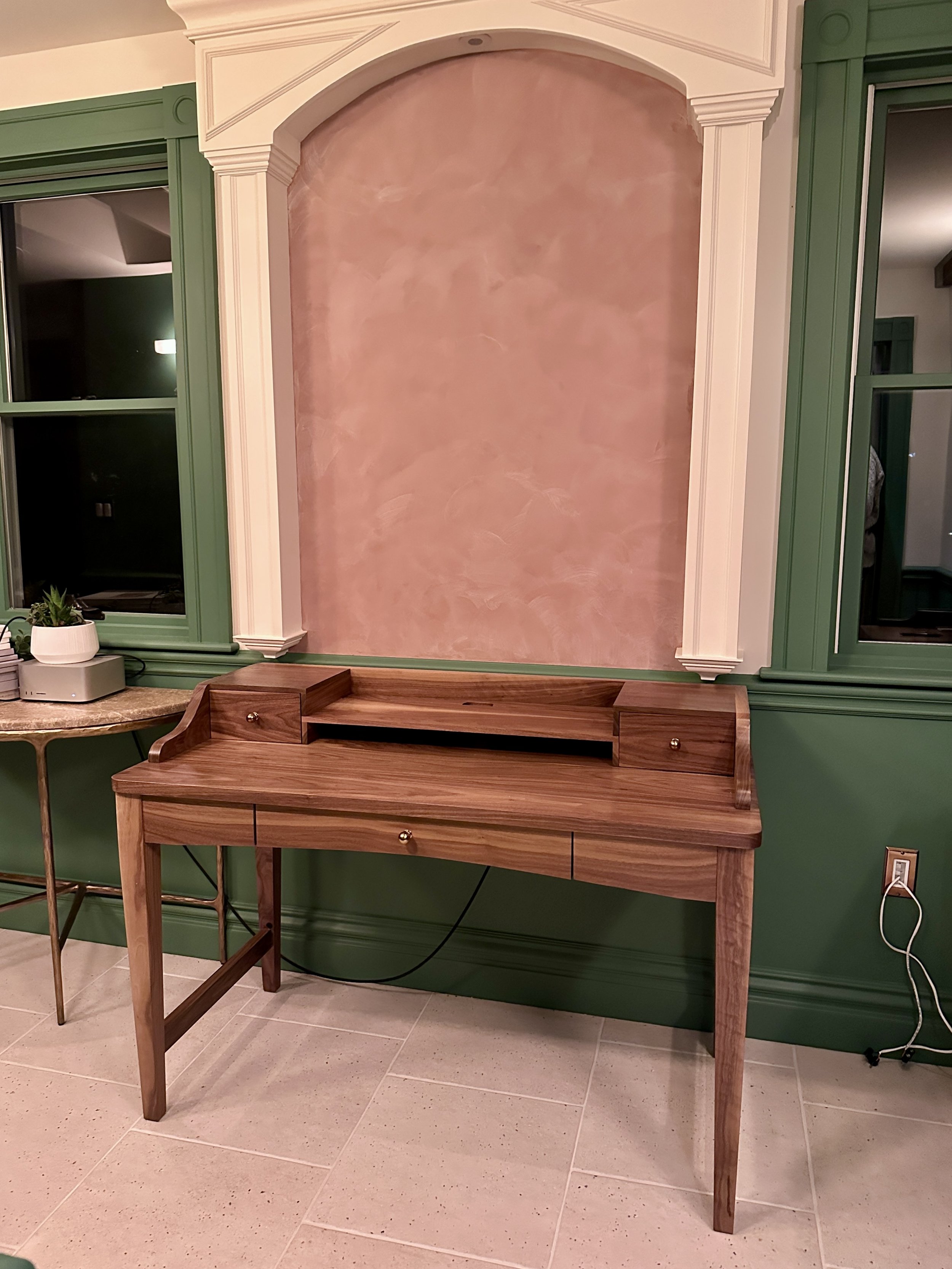 Finished Writers Desk in the client's home