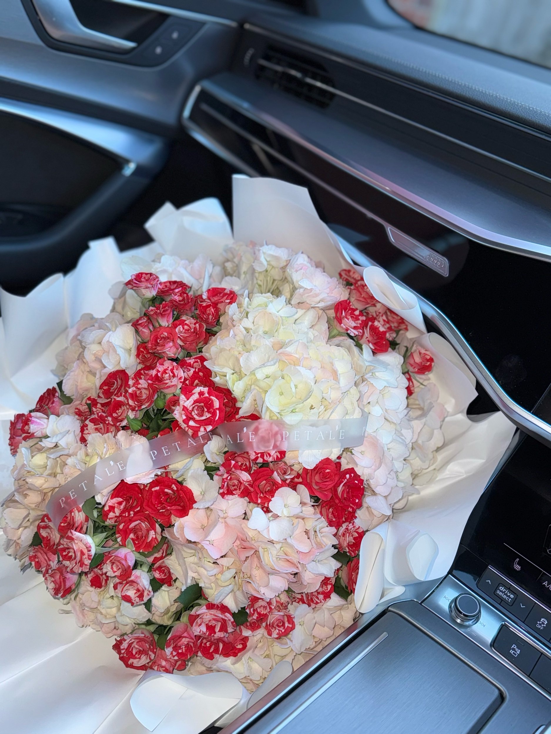 Donna - White Hydrangeas and Spray Roses Bouquet
