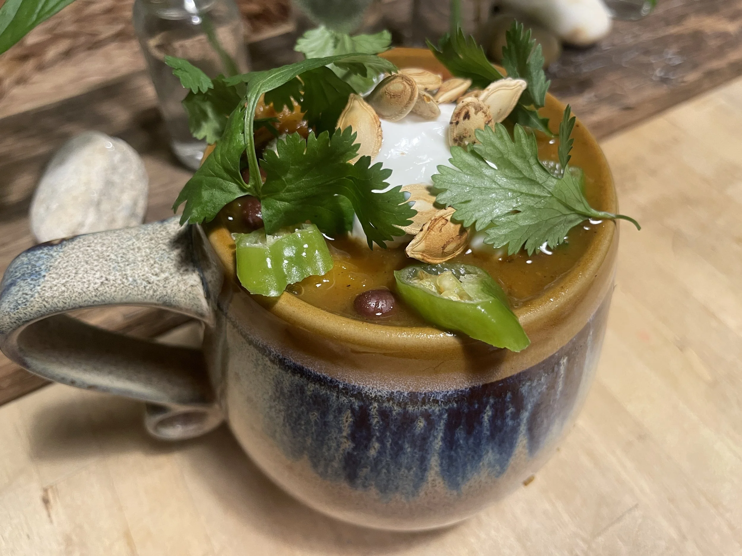 Pumpkin, Shrimp, and Black Bean Chili