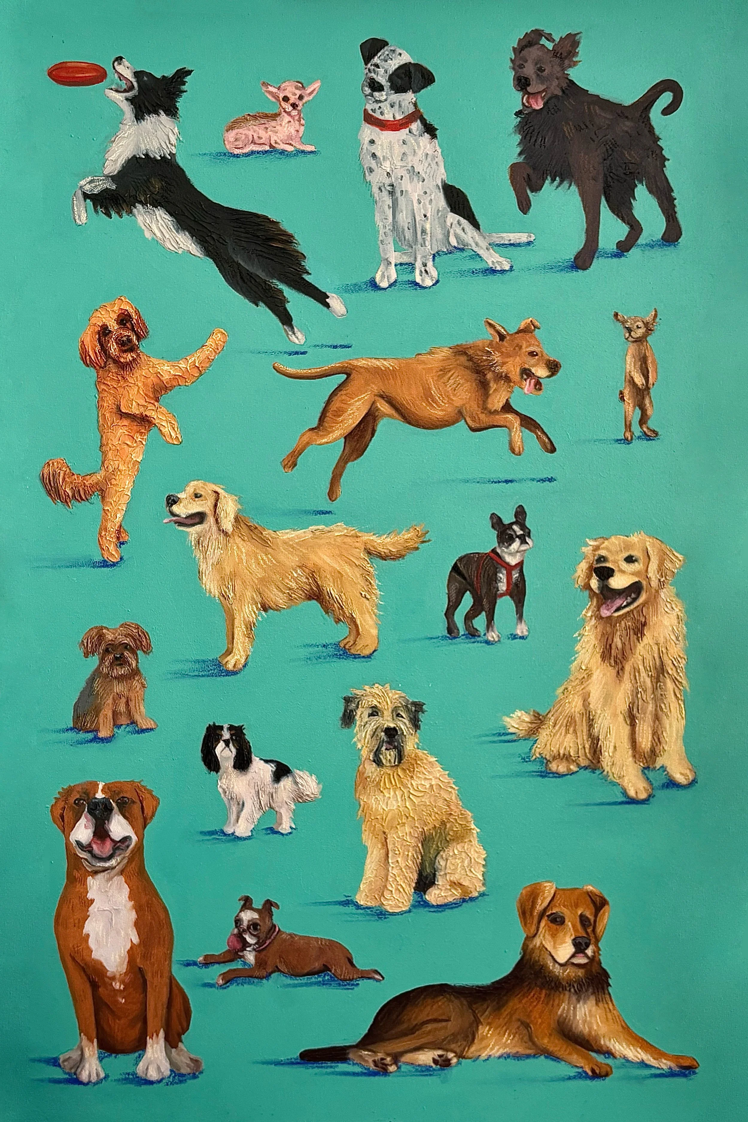 Dog Pattern Postcard