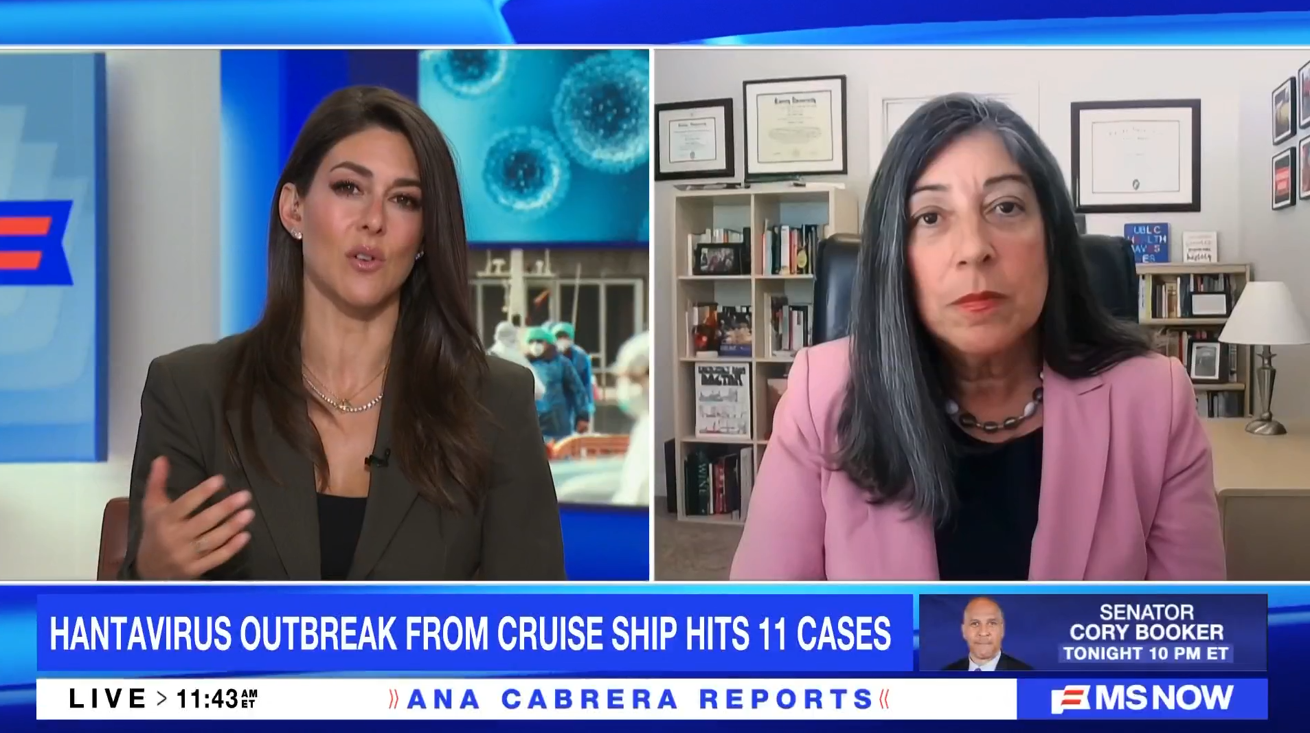 MSNOW | 5/14/2026 | Hantavirus update: outbreak from cruise ship hits 11 cases 