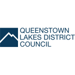 Logo of Queenstown Lakes District Council with mountain graphic and text