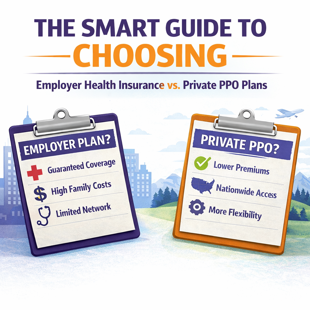 The Smart Guide to Choosing Between Employer Health Insurance and Private PPO Plans
