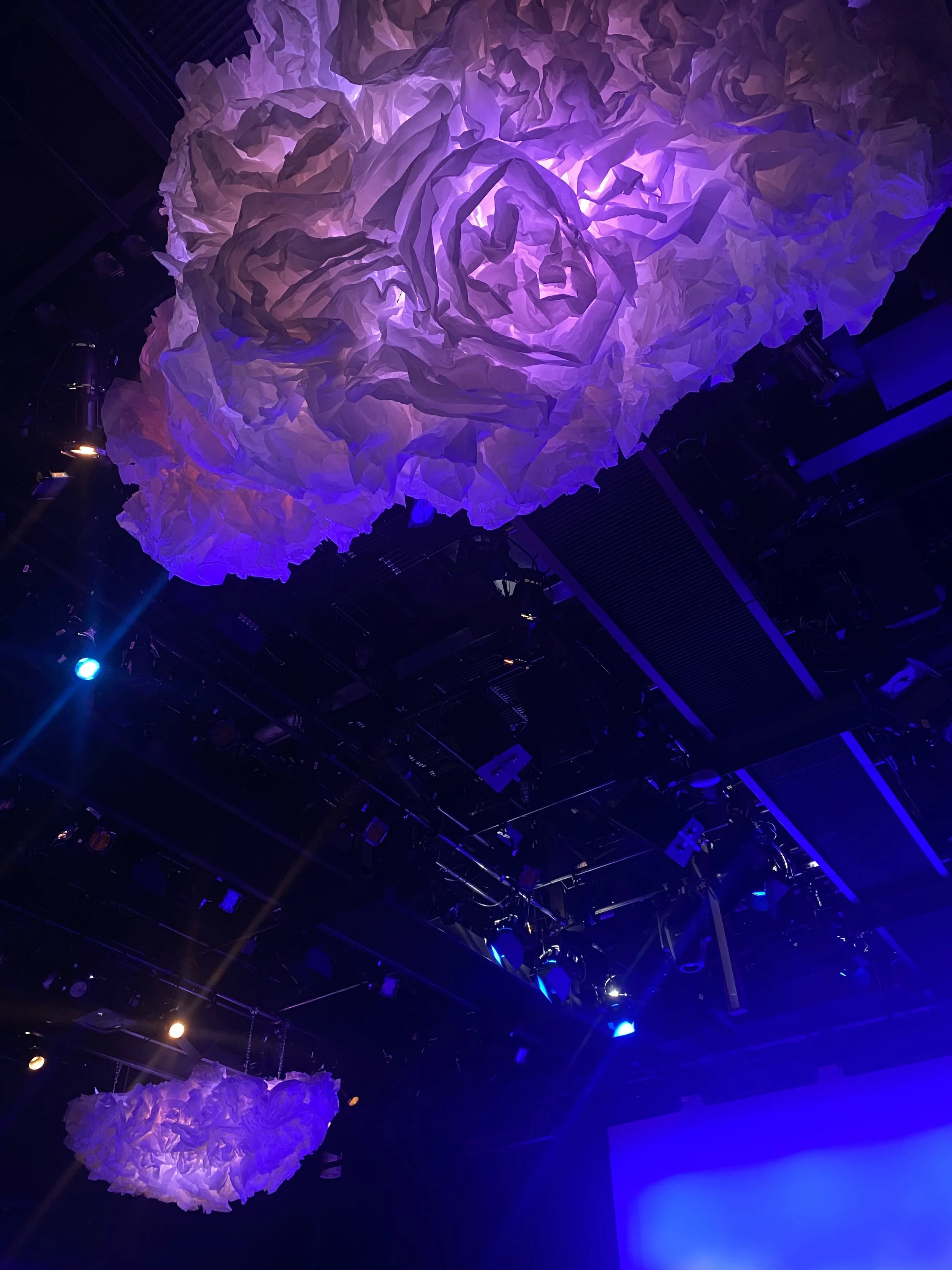 Clouds with internal lights installed