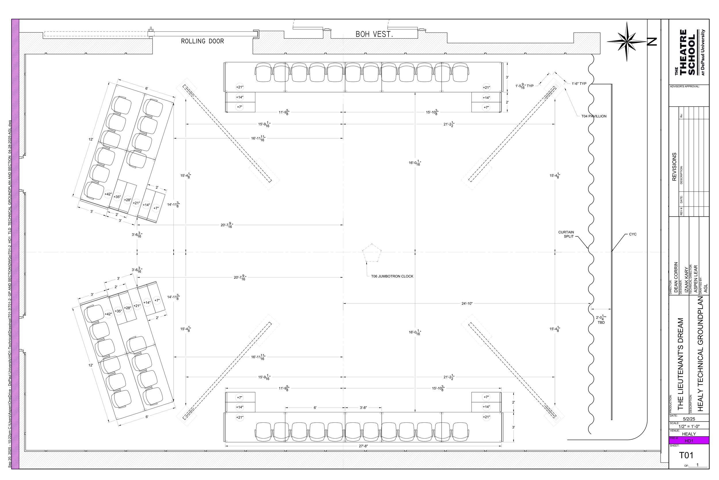 Groundplan of the Healy theater