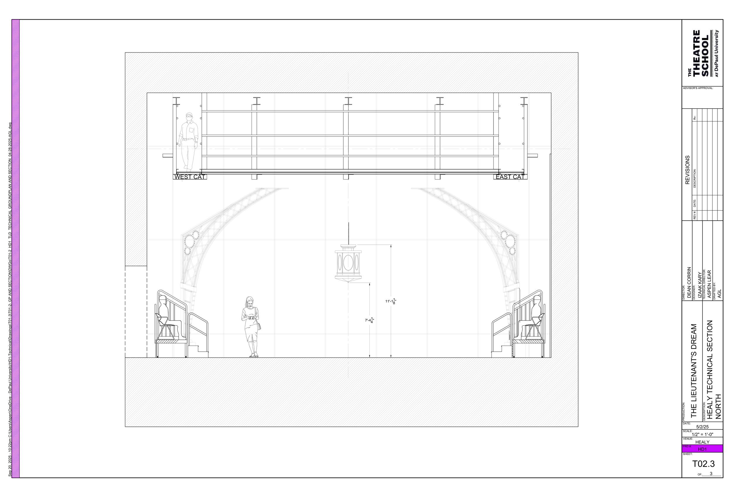 north facing section of the theater