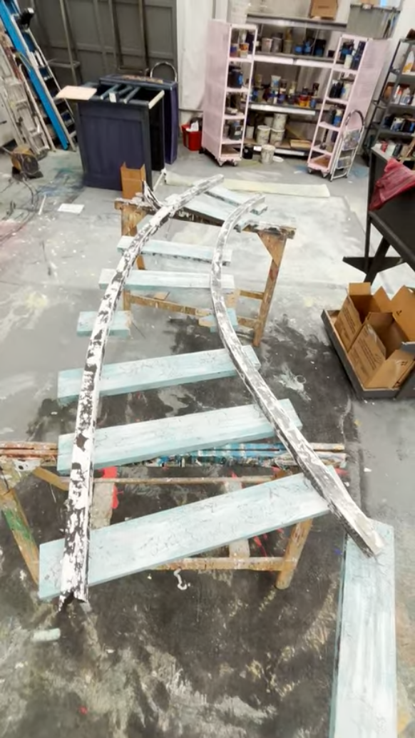 Paint treatment of the track section