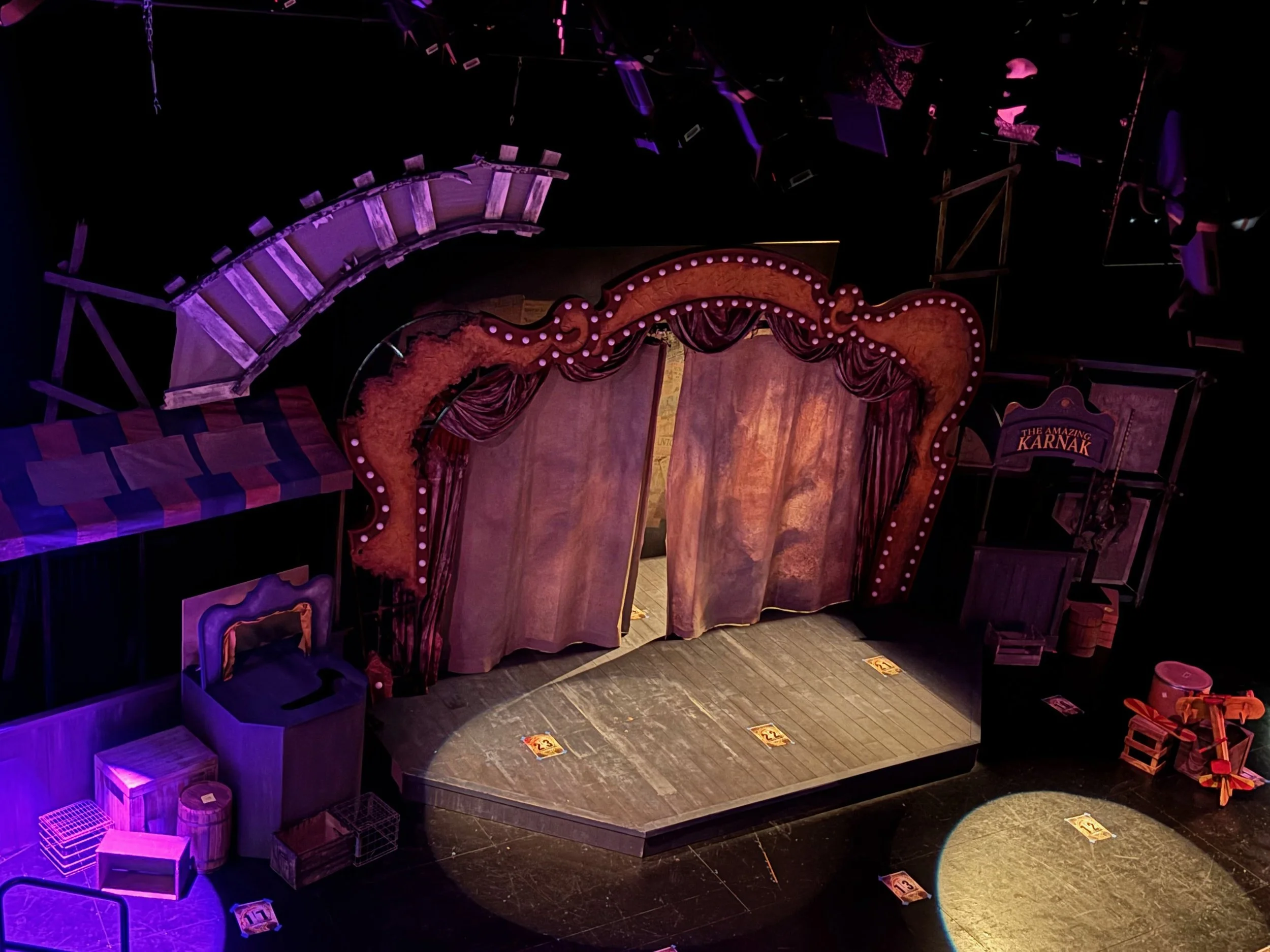 View of the stage from the catwalks 