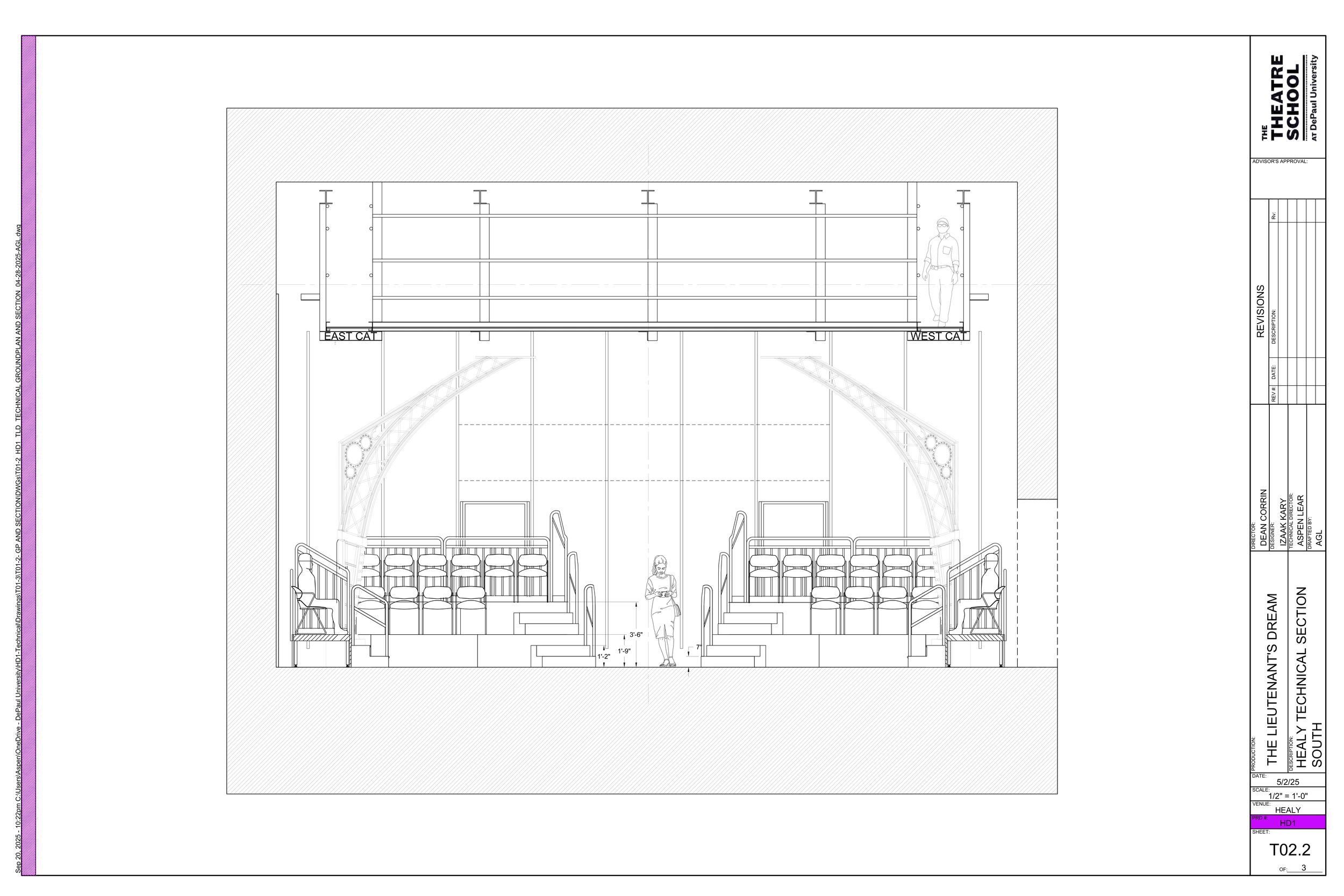 South facing section of the theater