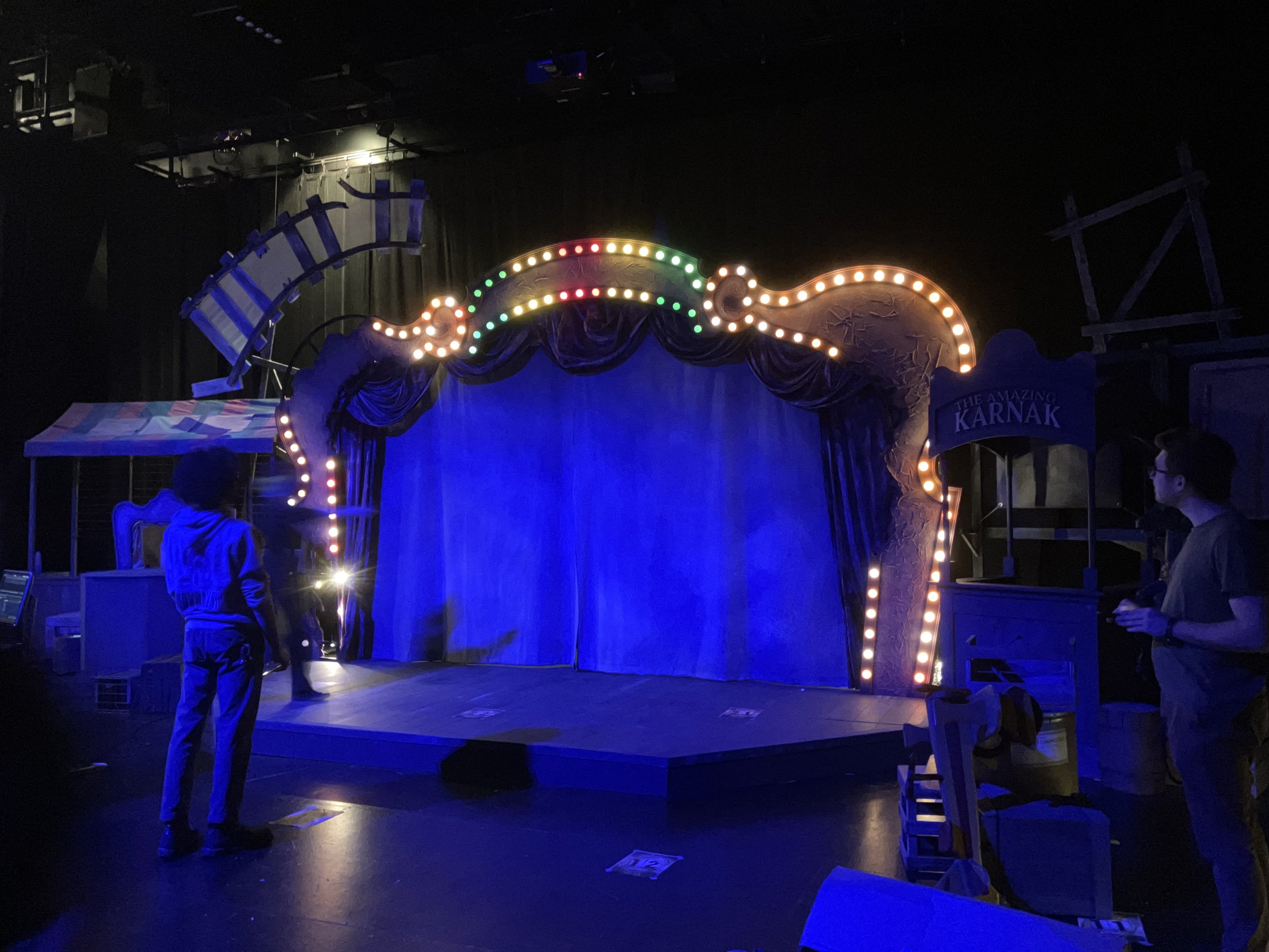 Front of the stage during focus