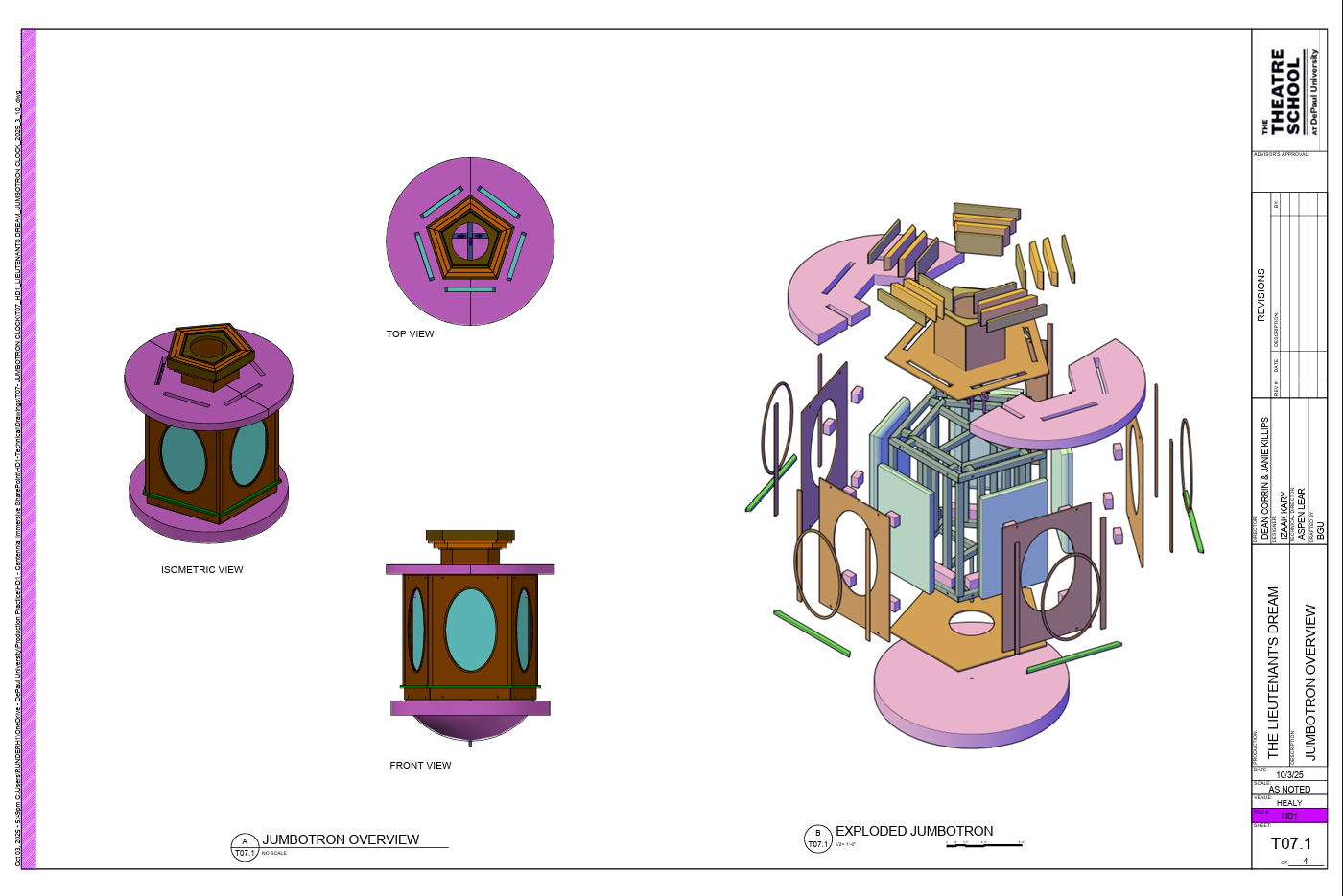 Jumbotron Clock tech design by Beka Underhill