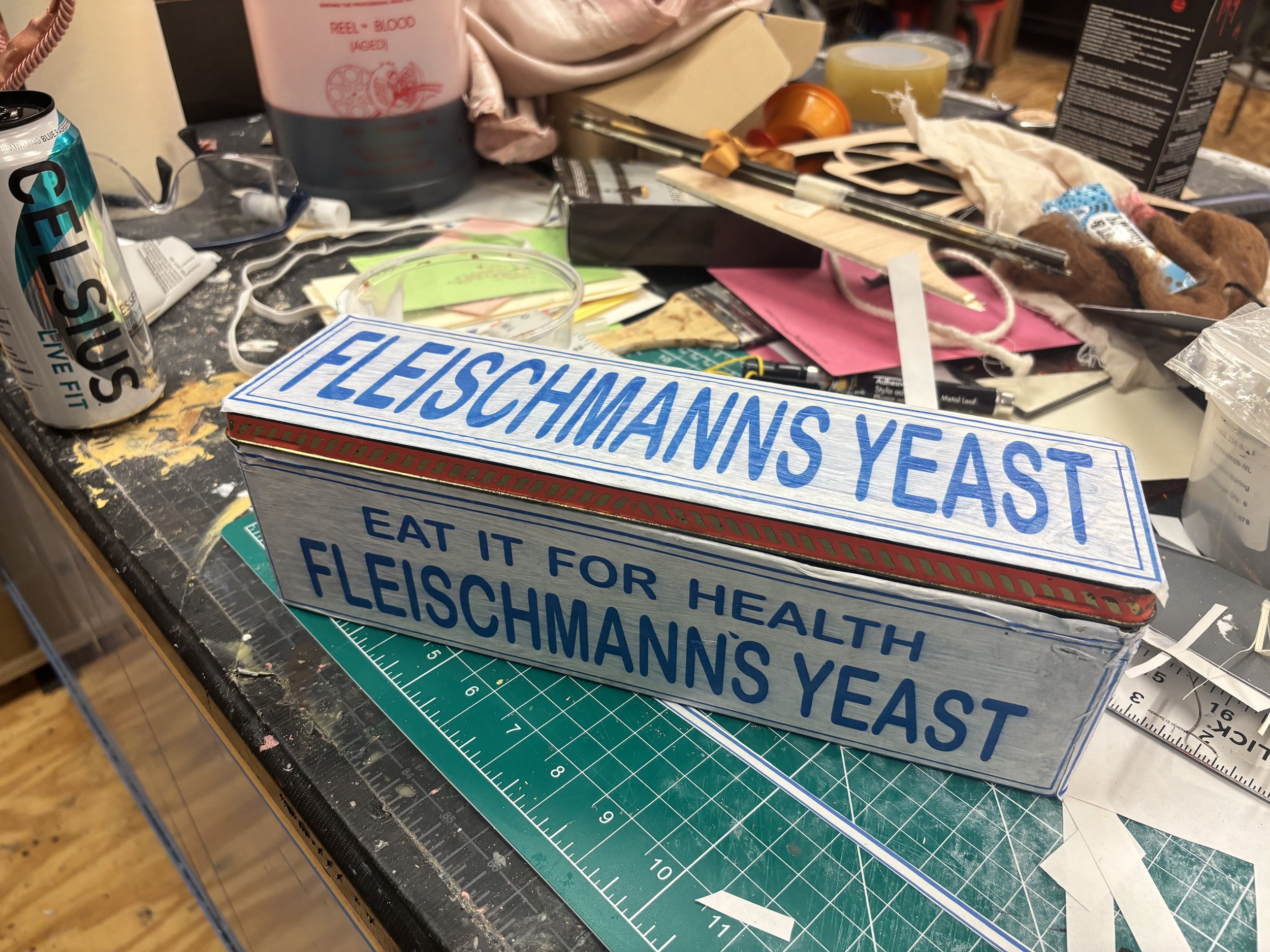 Vintage yeast tin