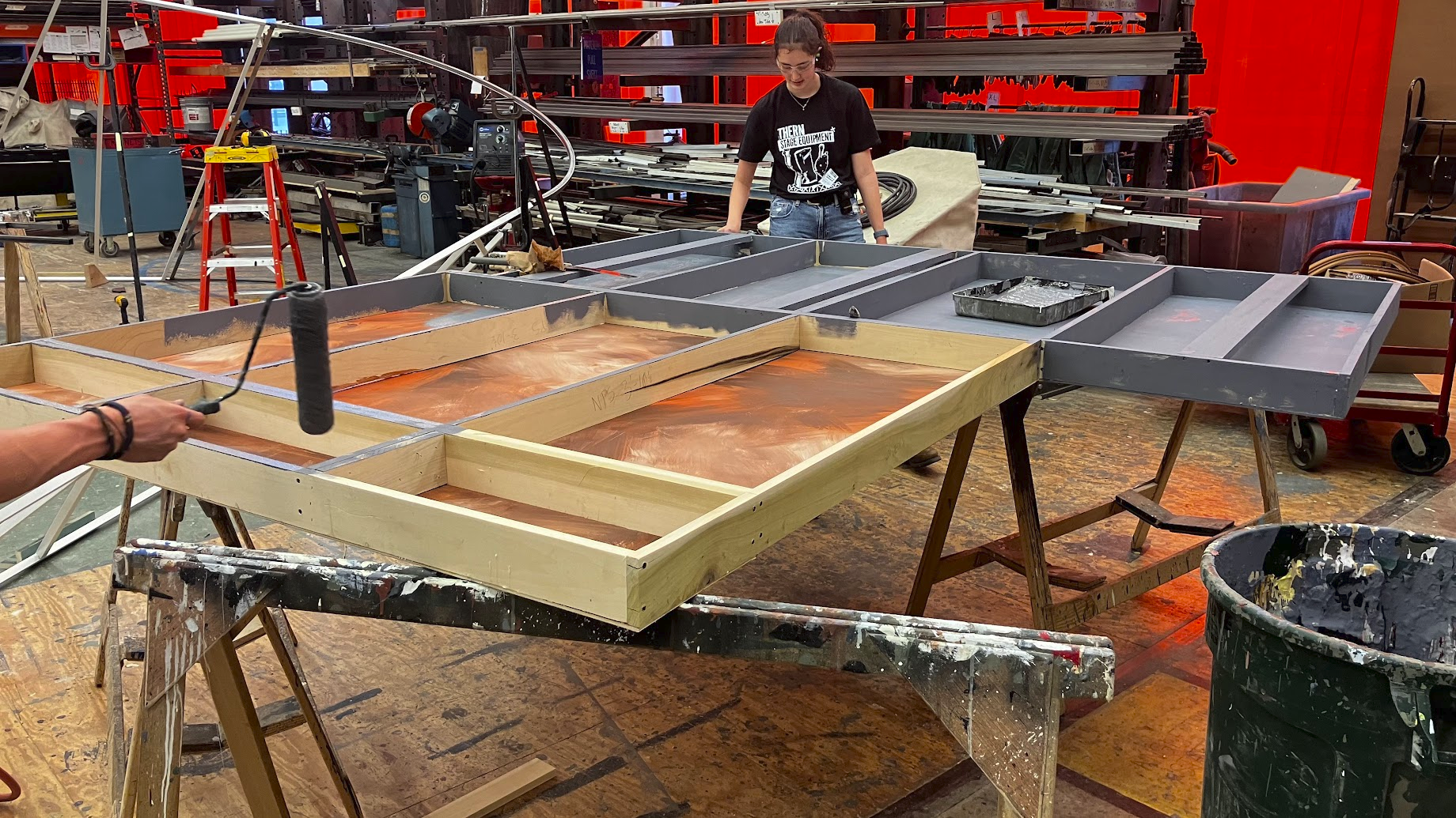 Underside of platform