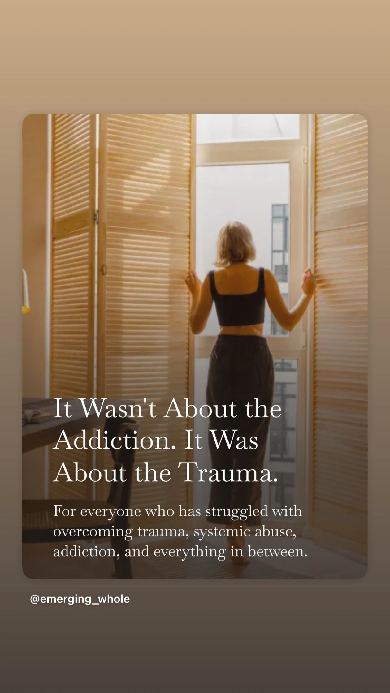 It Wasn’t About the Addiction. It Was About the Trauma.