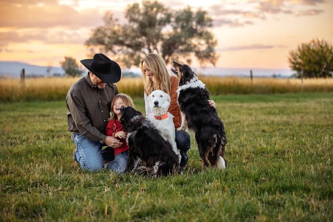 The animals deserve to be in the spotlight too! ❤️🐶🐴📸 #family