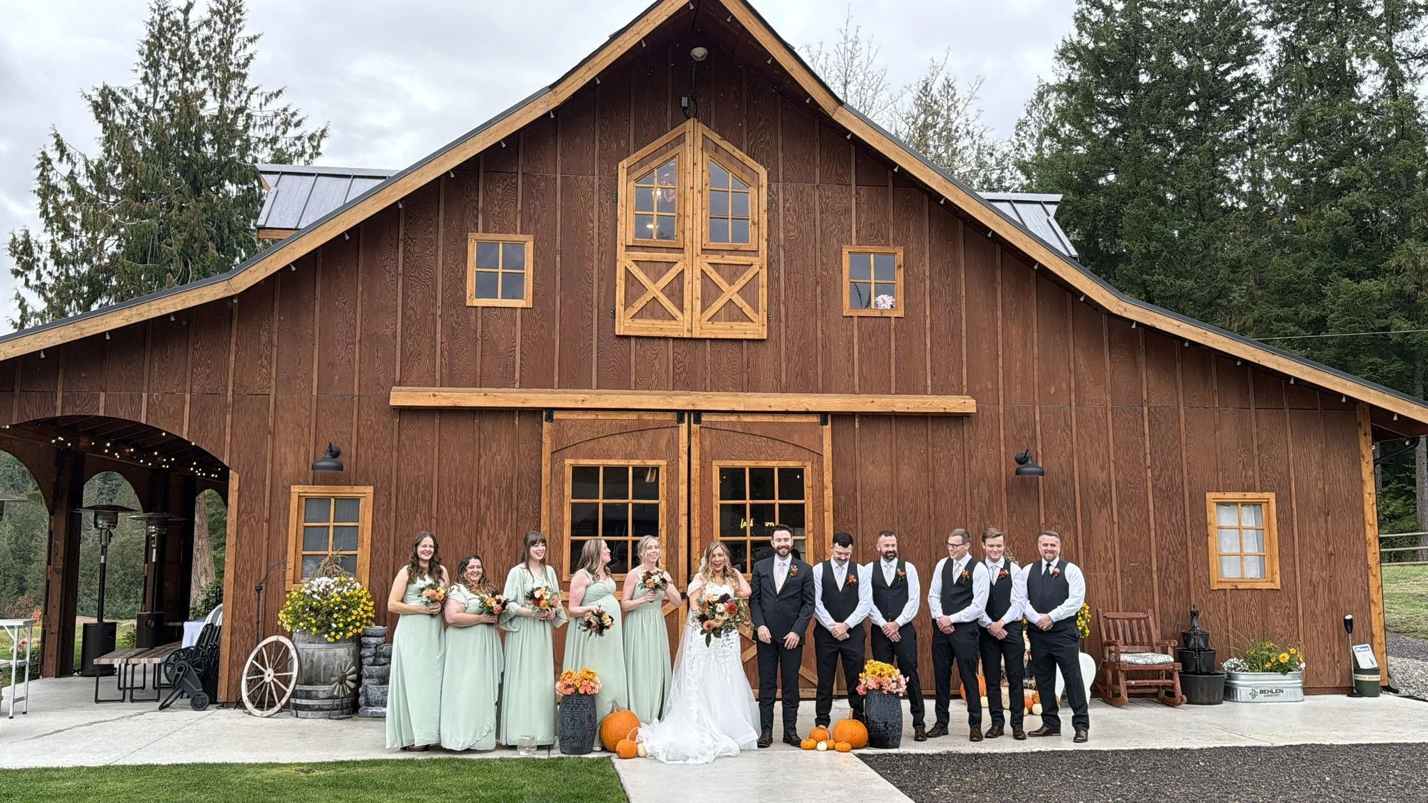 Rainy Fall Barn Wedding