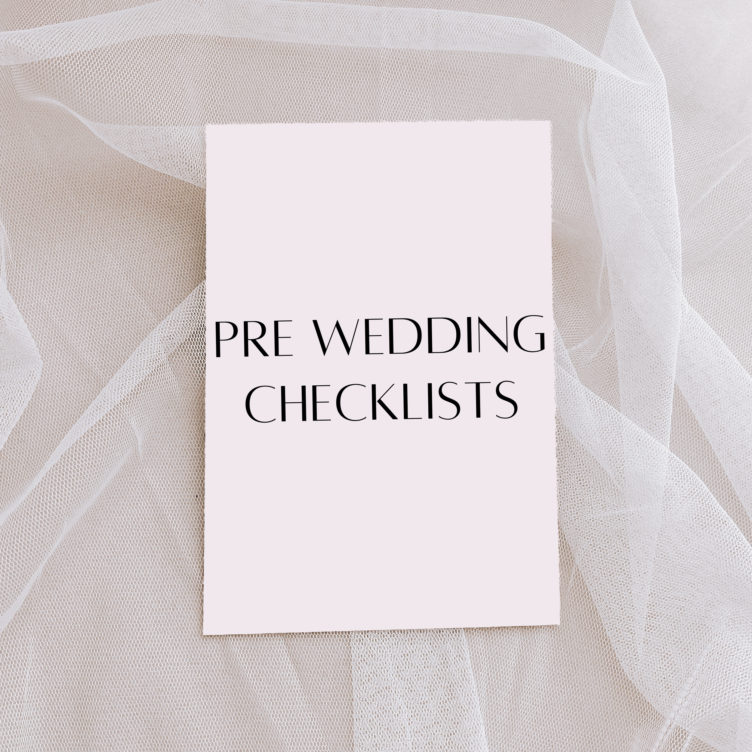Pre Wedding Checklists