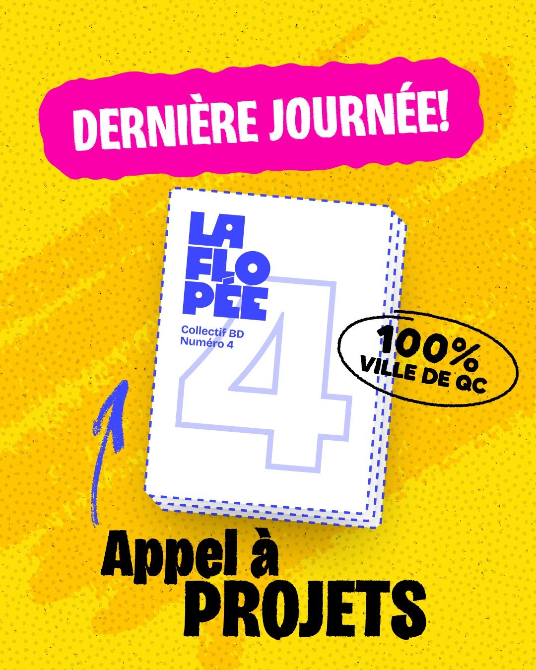 Allez! Sors de ta zone de confort et montre-nous ce que tu as comme id&eacute;e BD pour La Flop&eacute;e No 4! C'est encore le temps (mais y'en reste pu beaucoup) 🕚

👉 https://forms.gle/LzWnPP73goNUSAR16