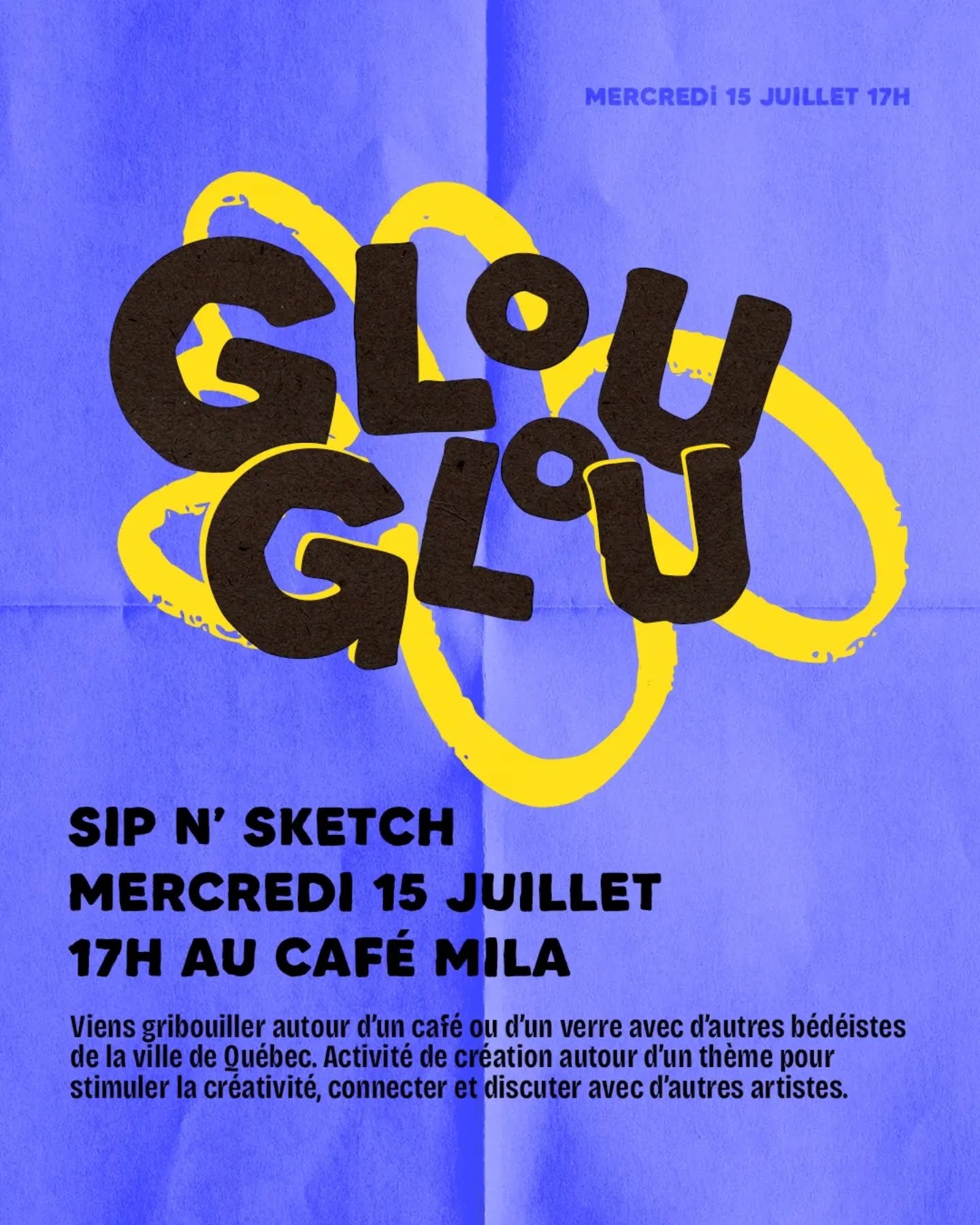 NOUVEAU! &mdash; Mercredi le 15 juillet &agrave; 17h vient gribouiller autour d&rsquo;un caf&eacute; ou d&rsquo;un verre avec d&rsquo;autres b&eacute;d&eacute;istes de la ville de Qu&eacute;bec au Caf&eacute; Mila. 🌊

Fou de m&ecirc;me! On lance cet