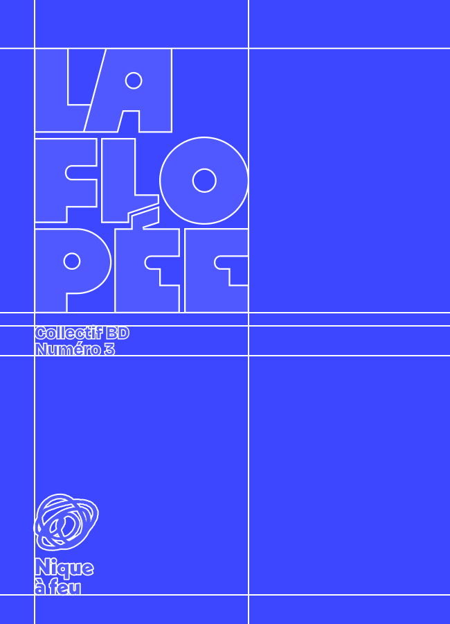 Couverture bleue avec le titre 'Collectif BD Numéro 3', un dessin d'un cercle avec des lignes en bas à gauche, et du texte 'Nique à feu' en dessous.