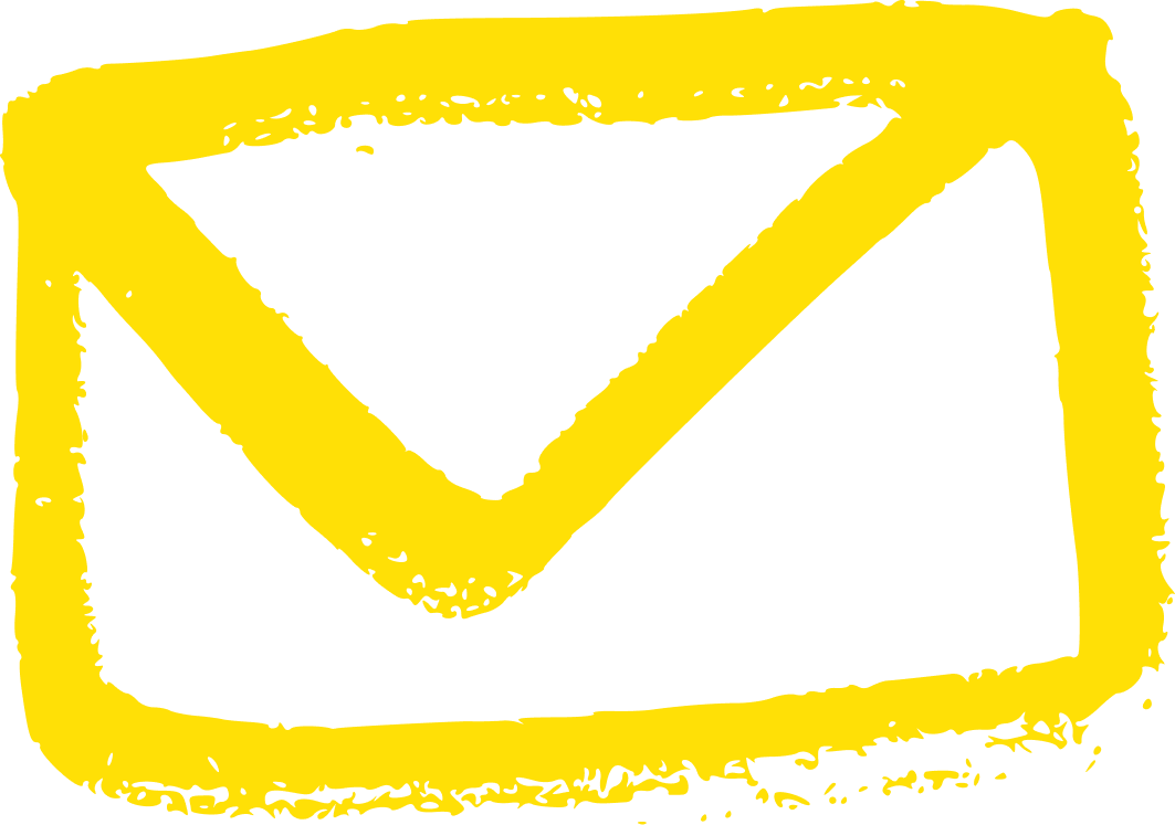 Doodle d'enveloppe jaune