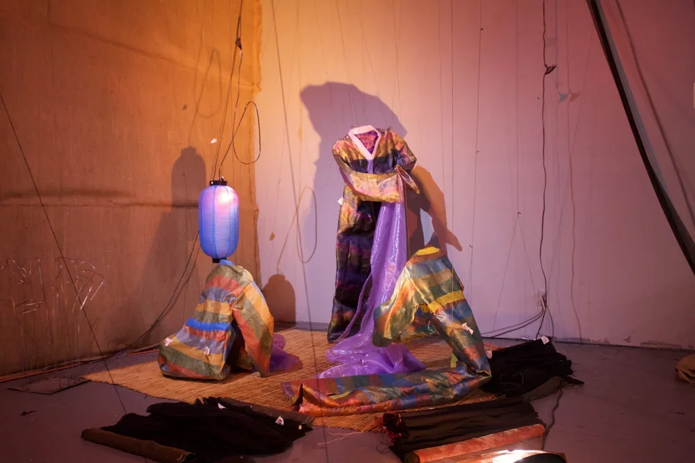 18 Stanzas Sung To a Tatar Reed Whistle, 2019
Conceived and constructed by Hanne Tierney                                                                                            
Performed by Brooke Van Henbergen and Hanne Tierney                  