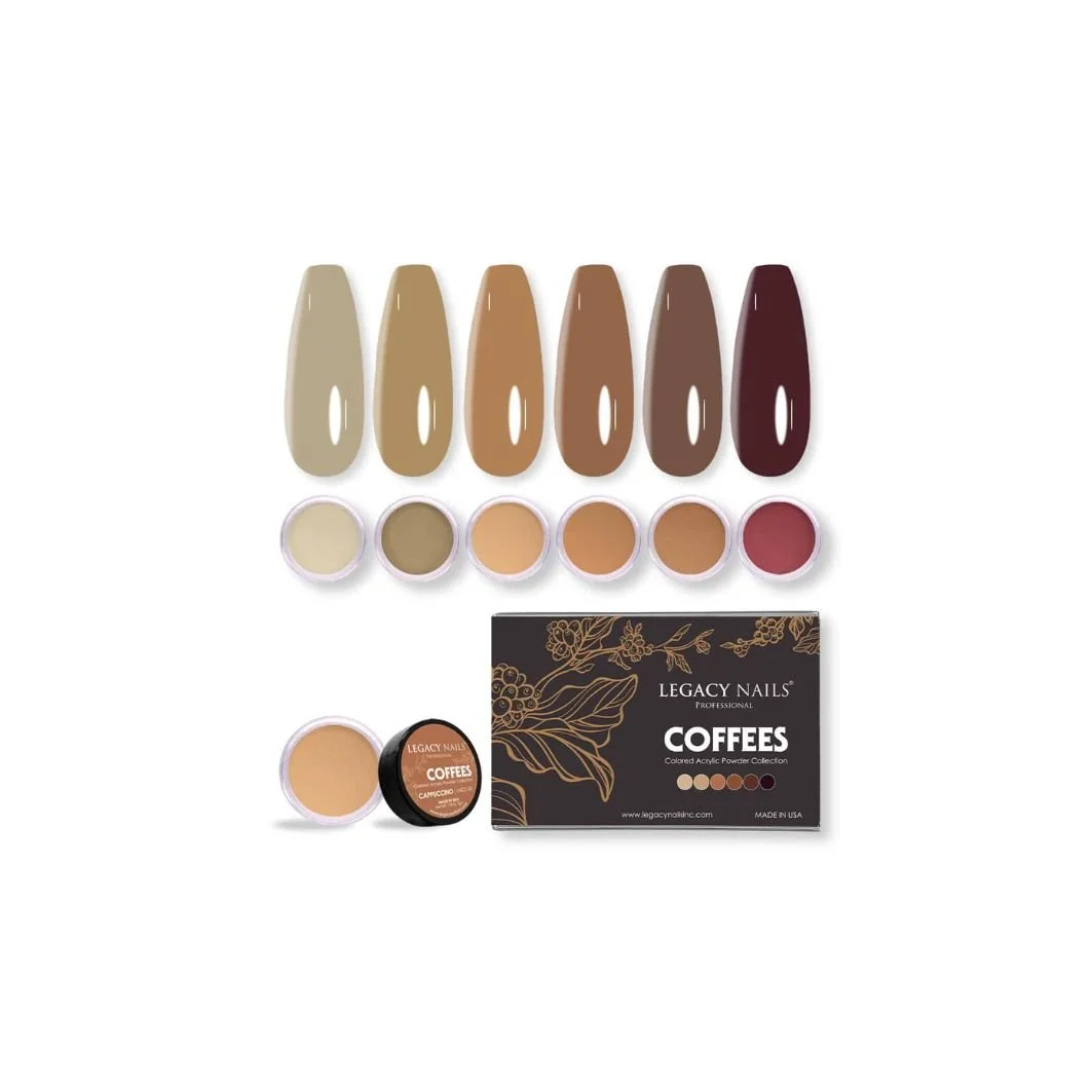 LEGACY NAILS ACRYLIC NAIL POWDER COFFEES COLLECTION