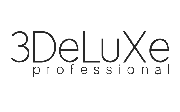 Logo for 3DeLuxe Professional, with stylized text and no additional imagery