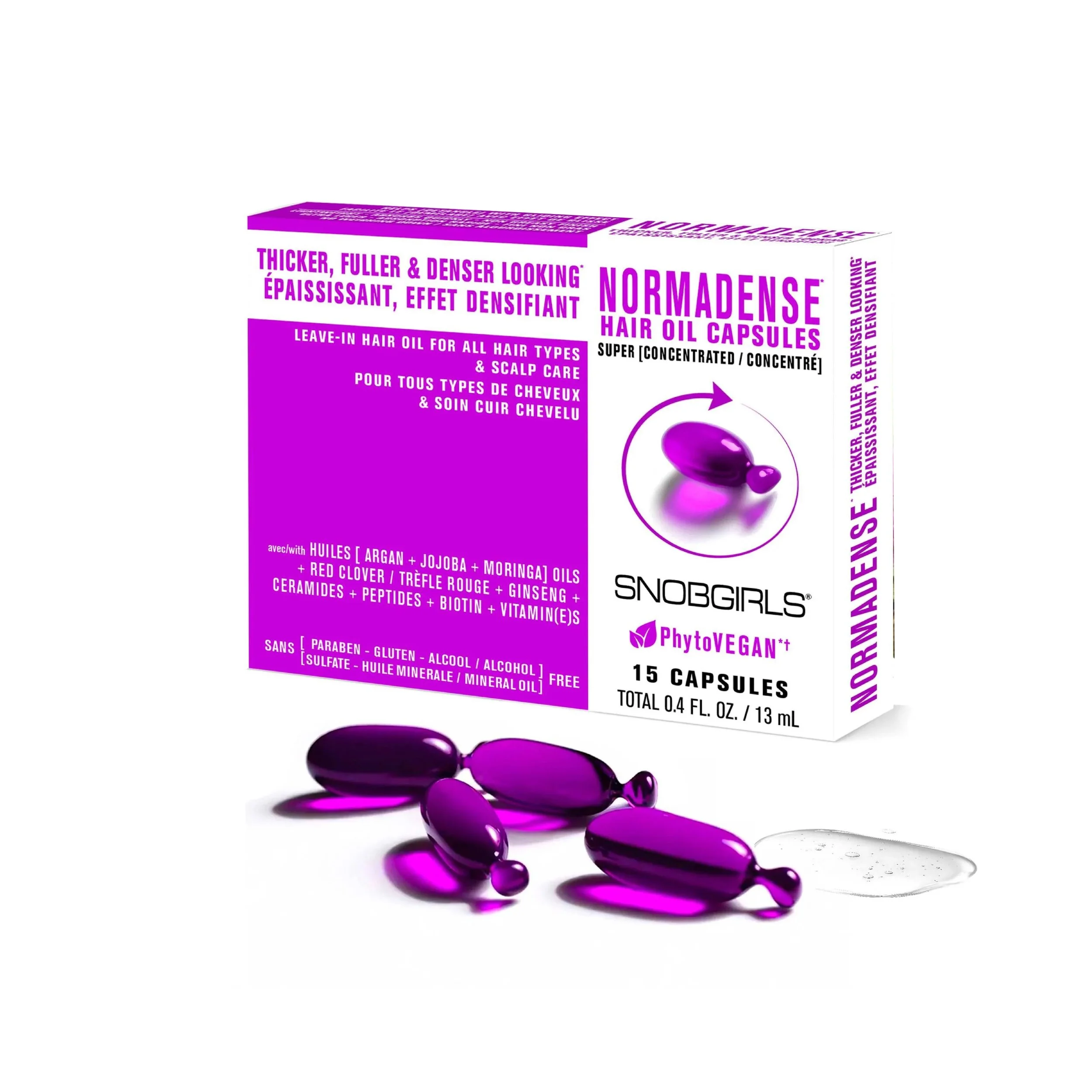 SNOBGIRLS NORMADENSE - para cabello normal a fino, engrosa, fortalece y rellena