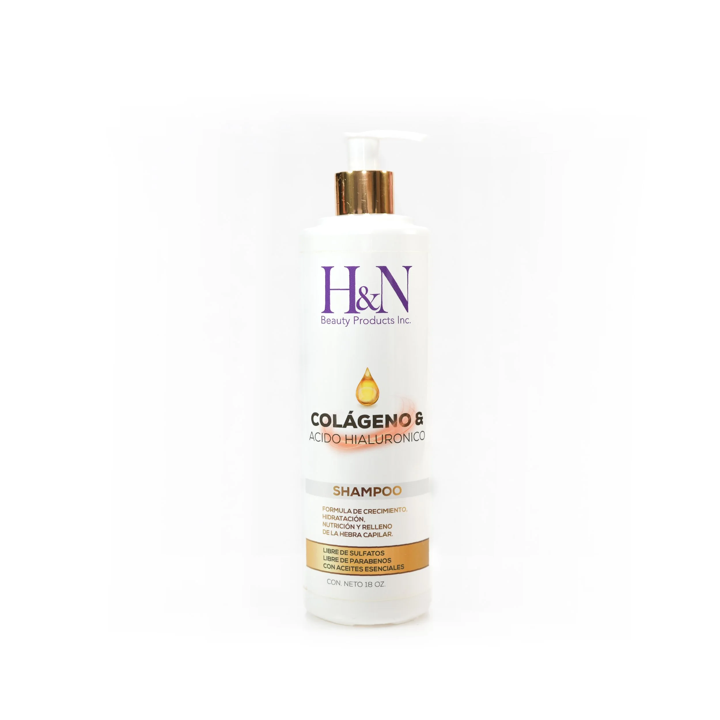 H&N SHAMPOO COLÁGENO Y ÁCIDO HIALURÓNICO 16oz