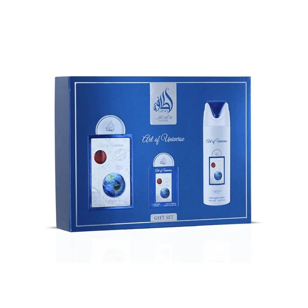 LATTAFA ART OF UNIVERSE SET 3PCS EDP 3.4oz