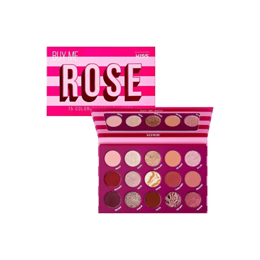 KISS NEW YORK BUY ME ROSES EYE SHADOW PALETTE 15 COLOR 0.63oz