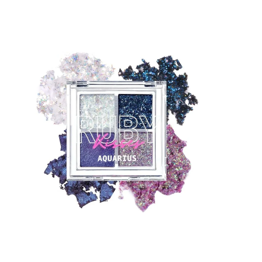 RUBY KISSES AQUARIUS MAKEUP PALETTE 4 COLORS 0.26oz