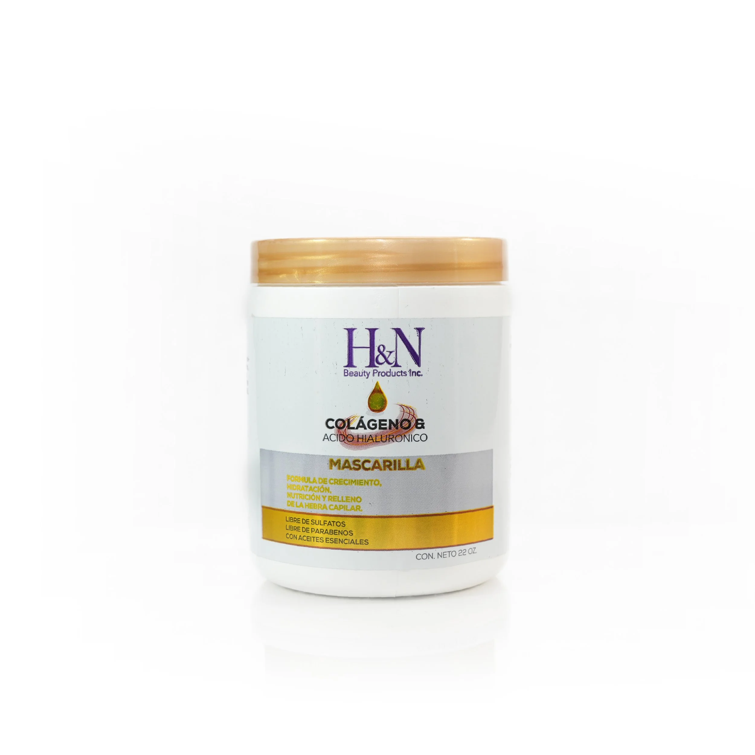 H&N MASCARILLA COLÁGENO Y ÁCIDO HIALURÓNICO 22oz