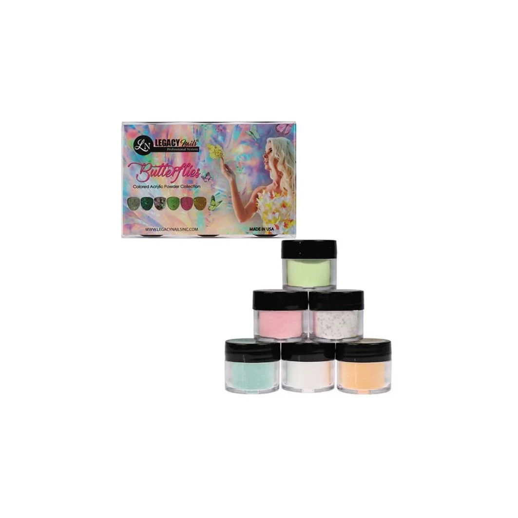 LEGACY NAILS ACRYLIC NAIL POWDER BUTTERFLIES COLLECTION
