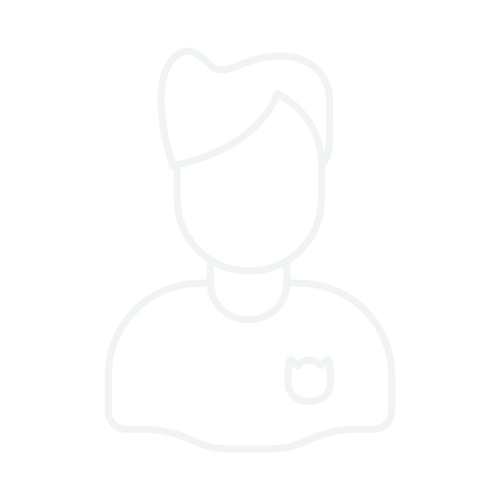 Line drawing of a person with short hair, wearing a shirt with a pocket on the left side.