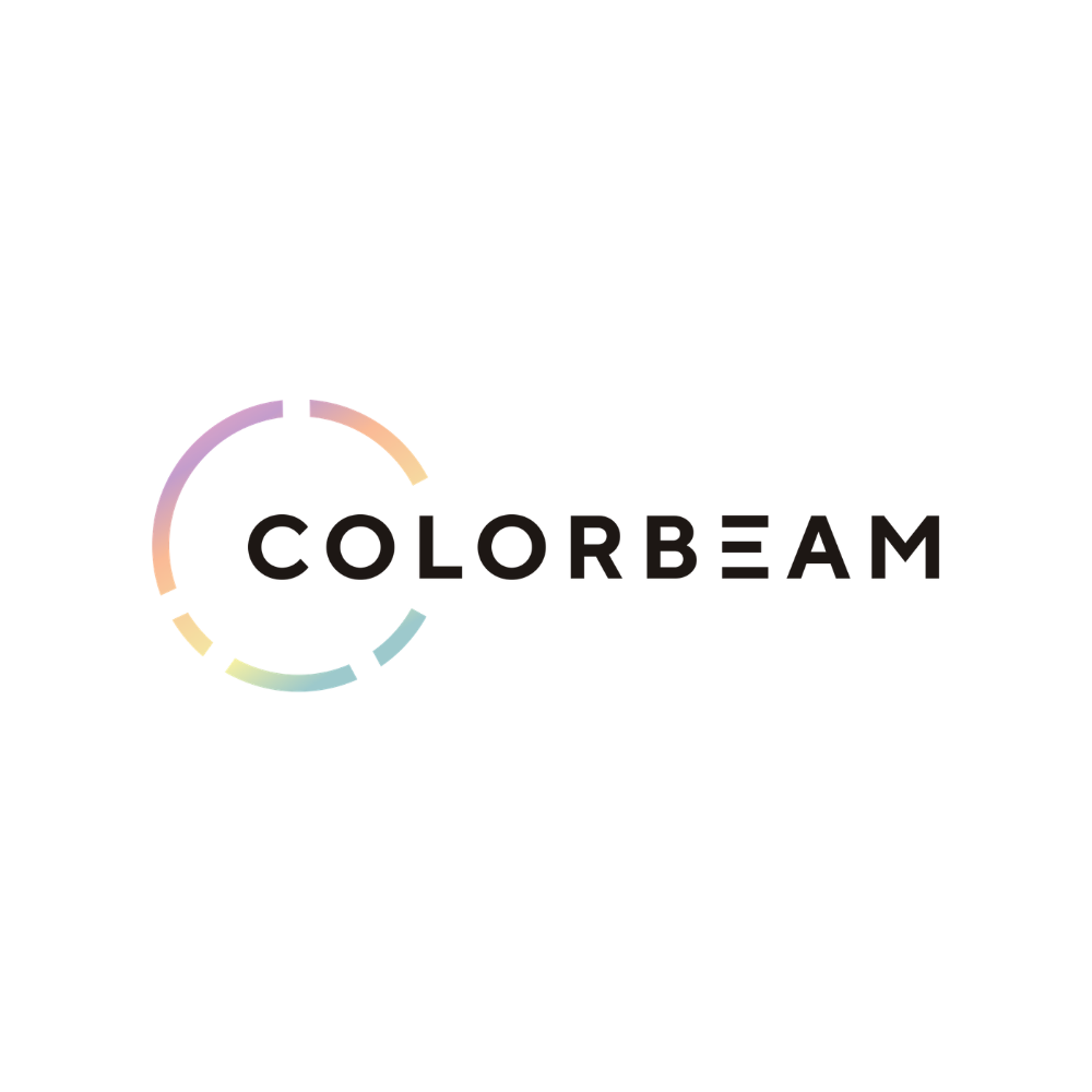 Colorful circular logo with the word 'COLORBEAM' in black letters.